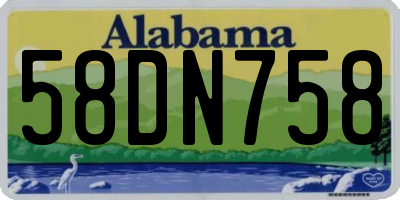 AL license plate 58DN758