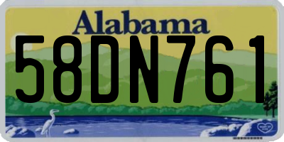 AL license plate 58DN761