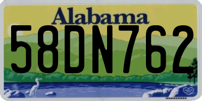 AL license plate 58DN762