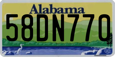 AL license plate 58DN770