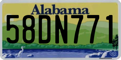 AL license plate 58DN771
