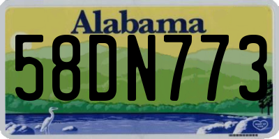 AL license plate 58DN773