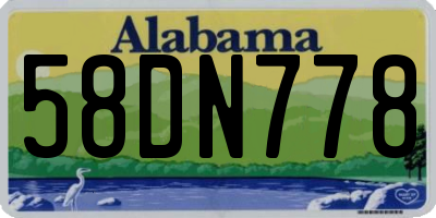 AL license plate 58DN778