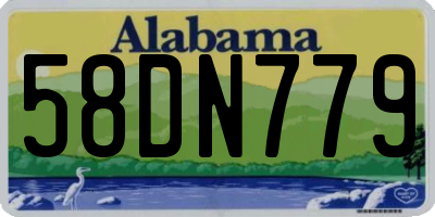 AL license plate 58DN779