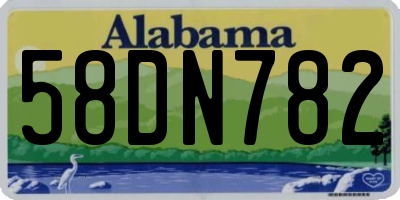 AL license plate 58DN782