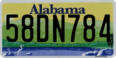 AL license plate 58DN784