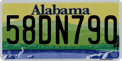 AL license plate 58DN790