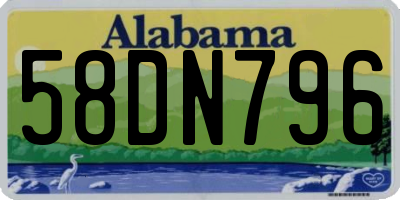 AL license plate 58DN796