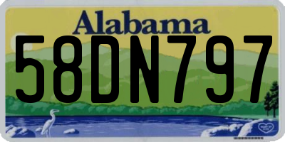 AL license plate 58DN797