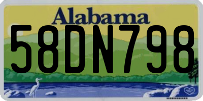 AL license plate 58DN798