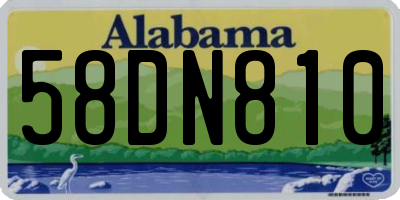 AL license plate 58DN810