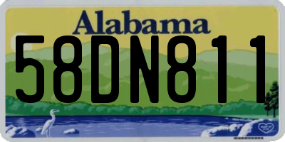 AL license plate 58DN811
