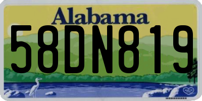 AL license plate 58DN819