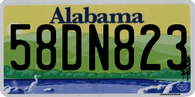 AL license plate 58DN823