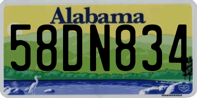 AL license plate 58DN834