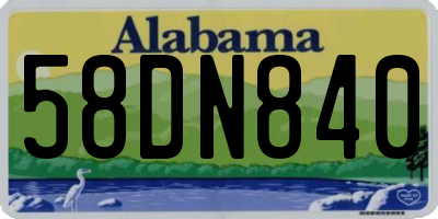 AL license plate 58DN840