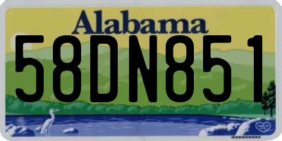 AL license plate 58DN851
