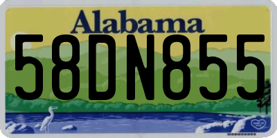 AL license plate 58DN855