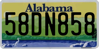AL license plate 58DN858