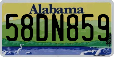 AL license plate 58DN859