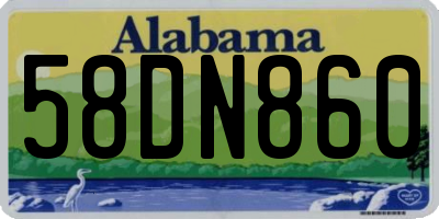 AL license plate 58DN860