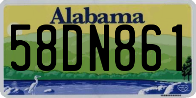 AL license plate 58DN861