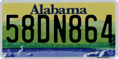 AL license plate 58DN864