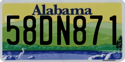 AL license plate 58DN871