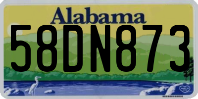 AL license plate 58DN873