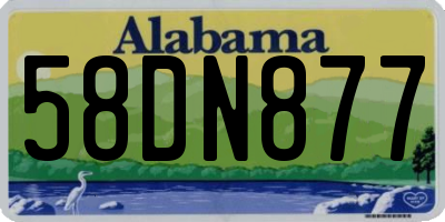 AL license plate 58DN877
