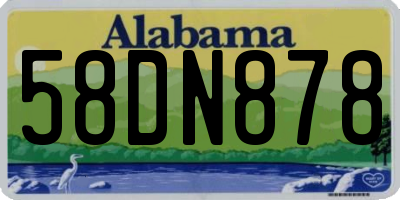 AL license plate 58DN878