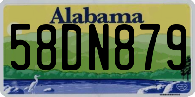 AL license plate 58DN879