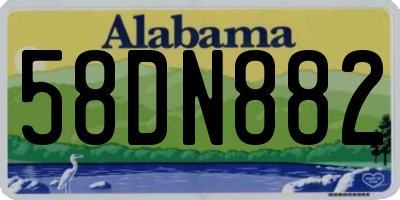 AL license plate 58DN882