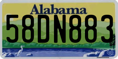 AL license plate 58DN883