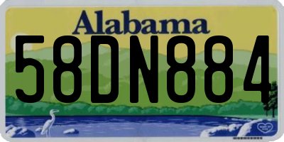 AL license plate 58DN884