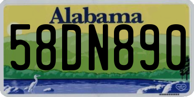AL license plate 58DN890