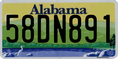 AL license plate 58DN891