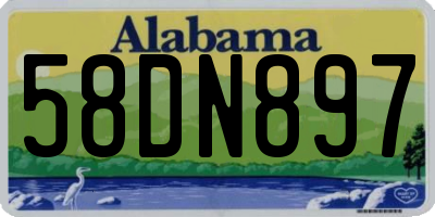 AL license plate 58DN897