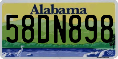 AL license plate 58DN898