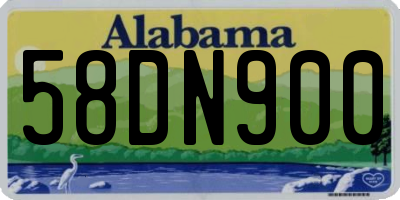 AL license plate 58DN900