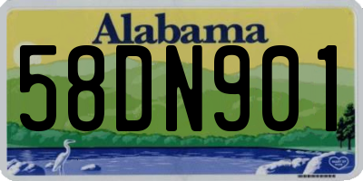 AL license plate 58DN901