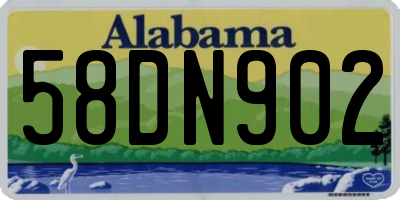 AL license plate 58DN902