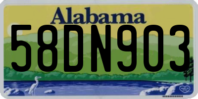 AL license plate 58DN903