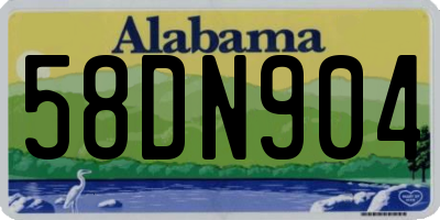 AL license plate 58DN904