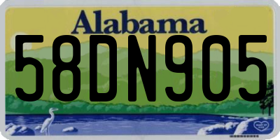 AL license plate 58DN905