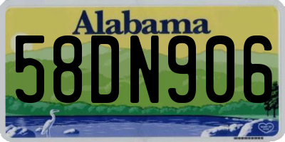 AL license plate 58DN906