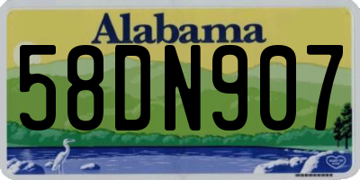 AL license plate 58DN907