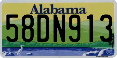 AL license plate 58DN913