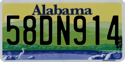AL license plate 58DN914