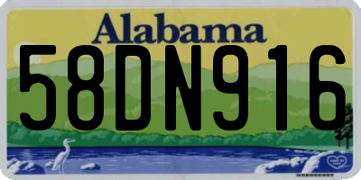 AL license plate 58DN916
